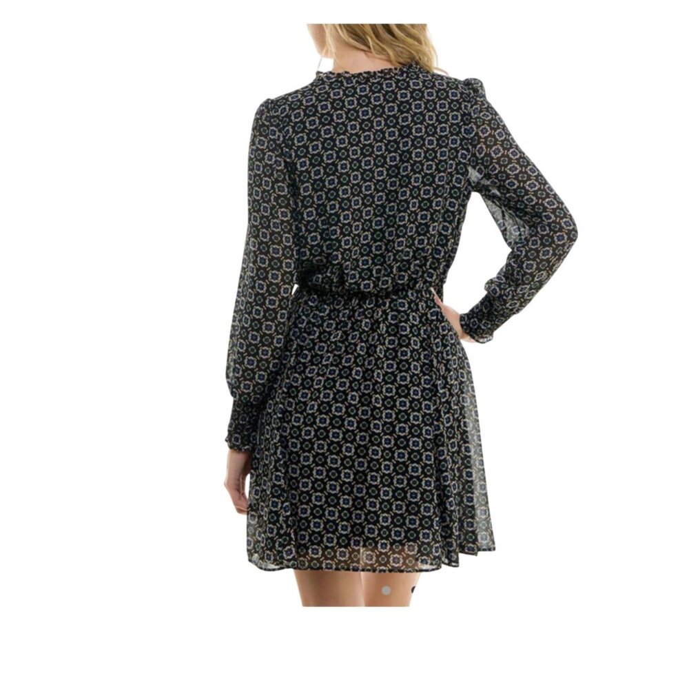 BCX Women's Juniors Printed Smocked Mini Dress
